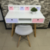 ESCRITORIO ESTANTE C/ BASE DE MADERA